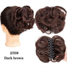 Load image into Gallery viewer, New Claw Chignon Curly Hair Bands Messy Bun Hairpieces for Women Scrunchy Natural Fake False Hair Heat Resistant Fiber Black Clip in Hair Extension For Volumized Hair Buns For Girls