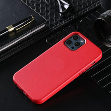 Load image into Gallery viewer, New Colorful Leather For iPhone 14 13 Pro Max Mini Magnet Case Cover Wireless Charging Drop Protect Covers Shockproof Slim Back Cover Leather Case For iPhone Slim and Aesthetic iPhone 14 case
