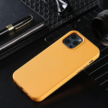 Load image into Gallery viewer, New Colorful Leather For iPhone 14 13 Pro Max Mini Magnet Case Cover Wireless Charging Drop Protect Covers Shockproof Slim Back Cover Leather Case For iPhone Slim and Aesthetic iPhone 14 case