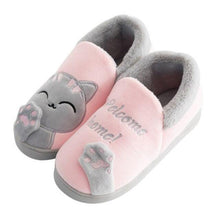 Load image into Gallery viewer, New Couples Cat Women Shoes Non-Slip Soft Warm Man House Slippers Indoor Bedroom Winter Home Slippers Memory Foam Fuzzy Slippers Cute Furry Fleece Slippers With Warm Plush Slip On House Shoes