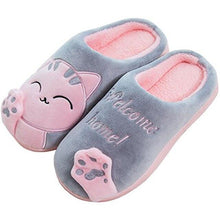 Load image into Gallery viewer, New Couples Cat Women Shoes Non-Slip Soft Warm Man House Slippers Indoor Bedroom Winter Home Slippers Memory Foam Fuzzy Slippers Cute Furry Fleece Slippers With Warm Plush Slip On House Shoes