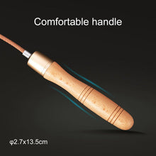 Load image into Gallery viewer, New Cowhide Leather Rope Universal Metal Bearing Speed Rope Skipping Adjust Bearing Wooden Handle Adjustable Skipping Jumping Ropes With 360-Degree Bearing And Pure Wood Handles For Gym Home Fitness