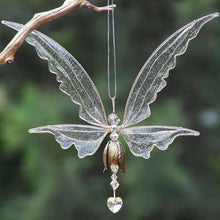 Load image into Gallery viewer, New Crystal Guardian Angel Wing Sun-catcher Car Charm For Rear View Mirror Clear Window Rainbow Maker Collection With Crystal Wind Chimes For Home Garden Hanging Decoration Photography Prop