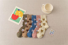 Load image into Gallery viewer, New Cute Cartoon Dog Middle Tube Socks Creative Female Socks Warm Socks Teddy Pomeranian Cotton Socks Stylish Unisex Short Ankle Socks For Men And Women