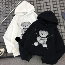 Load image into Gallery viewer, New Dark Hoodies Women Sweatshirts Female Casual Fashion Vintage Oversized Punk Fun Hip Hop Long Bear Long Sleeve Drawstring Hoodie Sweatshirt