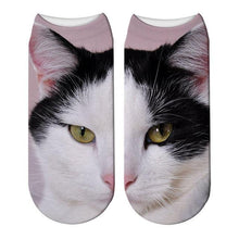 Load image into Gallery viewer, 3D Printed Women Winter Christmas Socks Funny Creative Pet Cat Face Unisex Cotton Ankle Socks Children Gift Animal Lover Socks For Men And Women