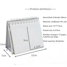 Load image into Gallery viewer, New Desktop Mini Standing Polaroid Photo Album Scrapbooking Photocards album for cards stamps Photo Frame Instar Tabletop Flip Calendar Photo Album Gifts For Everyone
