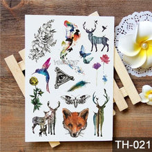 Load image into Gallery viewer, New Different Animals Waterproof Temporary Sticker Tattoo Cute Little Colorful Children Tattoos