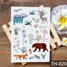Load image into Gallery viewer, New Different Animals Waterproof Temporary Sticker Tattoo Cute Little Colorful Children Tattoos