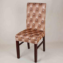 Load image into Gallery viewer, New Elastic Spandex Fibre Chair Cover For Wedding Banquet Hotel Antifouling Fiber Standard Office European Stretch Spandex Removable Washable Dining Chair Protector Slipcovers for Hotel Dining Room Ceremony Banquet Wedding Party