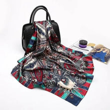 Load image into Gallery viewer, New Elegance Fashionable Scarves for Women Shawl Print Silk Satin Hijab Scarf Female Bandana 90*90cm Luxury Square Shawls Scarfs For Ladies