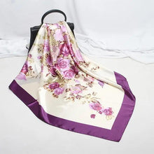 Load image into Gallery viewer, New Elegance Fashionable Scarves for Women Shawl Print Silk Satin Hijab Scarf Female Bandana 90*90cm Luxury Square Shawls Scarfs For Ladies