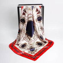 Load image into Gallery viewer, New Elegance Fashionable Scarves for Women Shawl Print Silk Satin Hijab Scarf Female Bandana 90*90cm Luxury Square Shawls Scarfs For Ladies