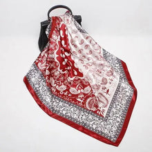 Load image into Gallery viewer, New Elegance Fashionable Scarves for Women Shawl Print Silk Satin Hijab Scarf Female Bandana 90*90cm Luxury Square Shawls Scarfs For Ladies