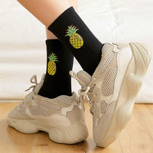 Load image into Gallery viewer, New Elegant Fruit Printed Breathable Cotton Socks Happy Funny Unisex Socks Candy Colors Harajuku Casual Cotton Crew Socks For Men And Women