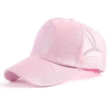 Load image into Gallery viewer, New Elegant Glitter Ponytail Baseball Caps Sequins Shining High Quality Fashionable Cap For Womens Messy Bun Adjustable Snapback Hip Hop Hat