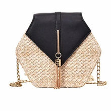 Load image into Gallery viewer, New Famous Mulit Style Straw+leather Handba For Women And Girls New Fashion Summer Bag Handmade Woven Beach Circle Shoulder Bag