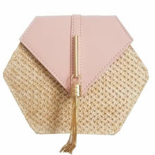Load image into Gallery viewer, New Famous Mulit Style Straw+leather Handba For Women And Girls New Fashion Summer Bag Handmade Woven Beach Circle Shoulder Bag