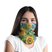 Load image into Gallery viewer, New Fashion 3D Printed Oil Painting Art Neck Scarf Women Soft Face Bandana Sunflower Night Hijab Scarf Face Mask Reusable Washable Cloth Bandanas Women Men Neck Gaiter Cover Turban Multipurpose Balaclava Elastic UV Face Shields for Women