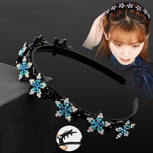 Load image into Gallery viewer, New Fashion Explosion Pearl Rhinestone Bangs Clip Headband Double Combed Bangs Double Layer Braiding Headband with Hair Clips Hair Tools for Women Hair Accessories