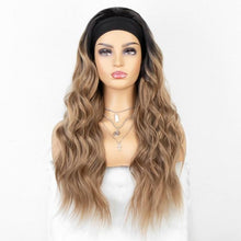 Load image into Gallery viewer, New Fashion Long Wavy Headband Wig for Black Women None Replacement Body Wave Synthetic Headwraps Hair Wig Wigs For Black Women Cosplay Wigs For Women