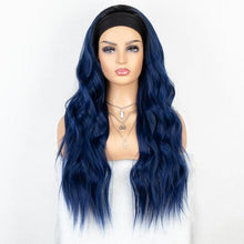 Load image into Gallery viewer, New Fashion Long Wavy Headband Wig for Black Women None Replacement Body Wave Synthetic Headwraps Hair Wig Wigs For Black Women Cosplay Wigs For Women