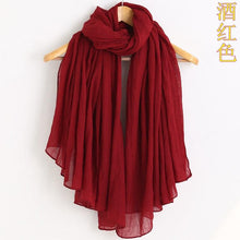 Load image into Gallery viewer, New Fashion Soft Cotton Elegant Viscose Scarf Ladies Scarf Shawls Lightweight Elegant Wraps Muslim Hijab scarf scarves For Women