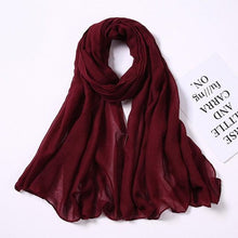 Load image into Gallery viewer, New Fashion Soft Cotton Elegant Viscose Scarf Ladies Scarf Shawls Lightweight Elegant Wraps Muslim Hijab scarf scarves For Women