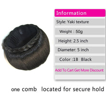 Load image into Gallery viewer, New Fashion Synthetic Fake Hair Bun And Bang Heat Resistant Braided Chignon Hair Piece Donut Ponytail Wig For Women Clip in Hair Extension For Volumized Hair Buns For Girls