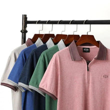 Load image into Gallery viewer, New Fashion Vintage Polo Men Soft Cotton Breathable Men Polo Shirt Men Polo Double Side Slim Fit Short Sleeve Polo T-Shirt Casual Slim Fit Men Pure Breathable Tee Tops Comfortable Shirt