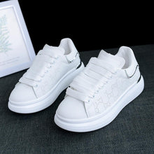 Load image into Gallery viewer, New Fashion White High Quality Women's White Thick Soled Sports Casual Couple Shoes Summer Lace-Up Trainers Gym Tennis Running Breathable High Quality Sneakers