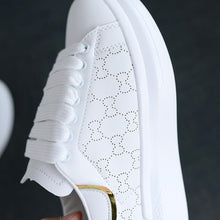 Load image into Gallery viewer, New Fashion White High Quality Women's White Thick Soled Sports Casual Couple Shoes Summer Lace-Up Trainers Gym Tennis Running Breathable High Quality Sneakers