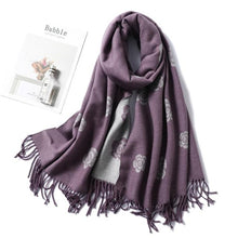 Load image into Gallery viewer, New Fashion Winter Soft Thick Warm Colorful Cashmere Scarf Elegant Escharpe Shawls Scarf Shawls Wraps Lightweight Lady Solid Scarves Fashion Tassels Blanket For Women