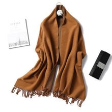 Load image into Gallery viewer, New Fashion Winter Soft Thick Warm Colorful Cashmere Scarf Elegant Escharpe Shawls Scarf Shawls Wraps Lightweight Lady Solid Scarves Fashion Tassels Blanket For Women