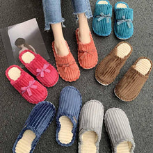 Load image into Gallery viewer, New Fashion Winter Warm Cotton Slippers Women Men Home Shoes Simple Non-slip Cotton House Slippers Cozy Memory Foam Washable For Summer Bedroom
