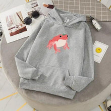 Load image into Gallery viewer, New Frog Sweatshirt Oversized Clothes Long Sleeve Hooded Hoodie For Girls Winter Hoodie With Pocket Pink Sweatshirts Hoodies for Women Teen Girls Cute Cartoon Frogs Casual Hooded Loose Long Sleeve Sweatshirt with Pocket