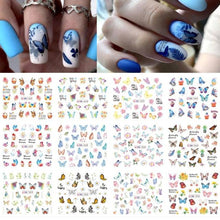 Load image into Gallery viewer, New Geometric Letter Nail Sticker Water Slider Winter Decal Christmas New Year Gift Nail Slider Temporary Tattoos Women Nail Art Stickers Water Transfer Decals Design Nail Art Supplies Manicure Acrylic Nail Foil Stencils Decorations