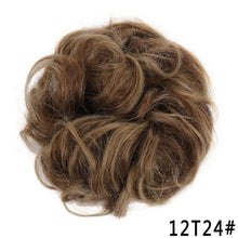 Load image into Gallery viewer, New Girl's Synthetic Chignon Red Pink Purple Blue Green Curly Messy Bun Kids Donut Roller Hair Bun Heat Resistant Fake Hair Wigs For Black Women Cosplay Wigs For Women