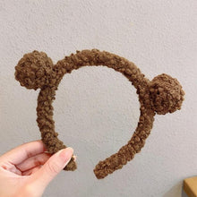 Load image into Gallery viewer, New Girls Cute Bear Ears Plush Simple Hairbands Kids Lovely Hair Ornament Headband Hair Hoops Children Fashion Gorgeous Hair Accessories For Women