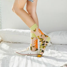 Load image into Gallery viewer, New Girls Cute Cartoon Fruits Sheer Kawaii Lady Women Summer Fall Avocado Lemon Pineapple Cherry Jacquard Socks For Women