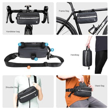 Load image into Gallery viewer, New Handlebar Bag Bicycle Bags Frame Pannier Bag Waterproof Multifunction Portable Shoulder Bag Bike Accessories Multifunction Bike Handlebar Bag Front Bicycle Frame Bag Waterproof Shoulder Bag Handbag Waist Bag