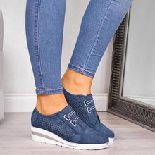 Load image into Gallery viewer, New High Heel Casual Womens Sneakers Breathable Height Increasing Shoes Air Cushion Comfortable Sneakers Women's Vulcanize Leather Shoes Luxury Walking Women Outdoor Shoes