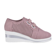 Load image into Gallery viewer, New High Heel Casual Womens Sneakers Breathable Height Increasing Shoes Air Cushion Comfortable Sneakers Women's Vulcanize Leather Shoes Luxury Walking Women Outdoor Shoes