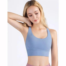 Load image into Gallery viewer, New High Quality Fabric Nylon Breathable Women Yoga Tops Bra Solid Color And Sports Wear Outdoor Exercise Clothes For Ladies
