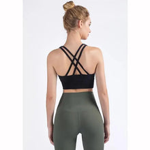 Load image into Gallery viewer, New High Quality Fabric Nylon Breathable Women Yoga Tops Bra Solid Color And Sports Wear Outdoor Exercise Clothes For Ladies