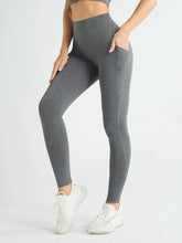 Load image into Gallery viewer, New High Waist Women's Leggings Stretch Yoga Pants Tights With Pockets Push Up Fitness Running Sportswear Solid Color Pants
