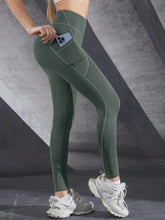 Load image into Gallery viewer, New High Waist Women's Leggings Stretch Yoga Pants Tights With Pockets Push Up Fitness Running Sportswear Solid Color Pants