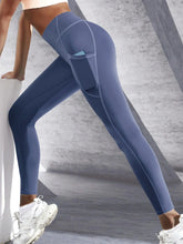 Load image into Gallery viewer, New High Waist Women's Leggings Stretch Yoga Pants Tights With Pockets Push Up Fitness Running Sportswear Solid Color Pants