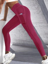 Load image into Gallery viewer, New High Waist Women's Leggings Stretch Yoga Pants Tights With Pockets Push Up Fitness Running Sportswear Solid Color Pants