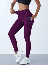 Load image into Gallery viewer, New High Waist Women's Leggings Stretch Yoga Pants Tights With Pockets Push Up Fitness Running Sportswear Solid Color Pants